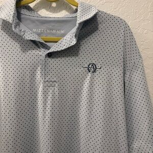 Mizzen + Main polo shirt pin dot embroidered XXL